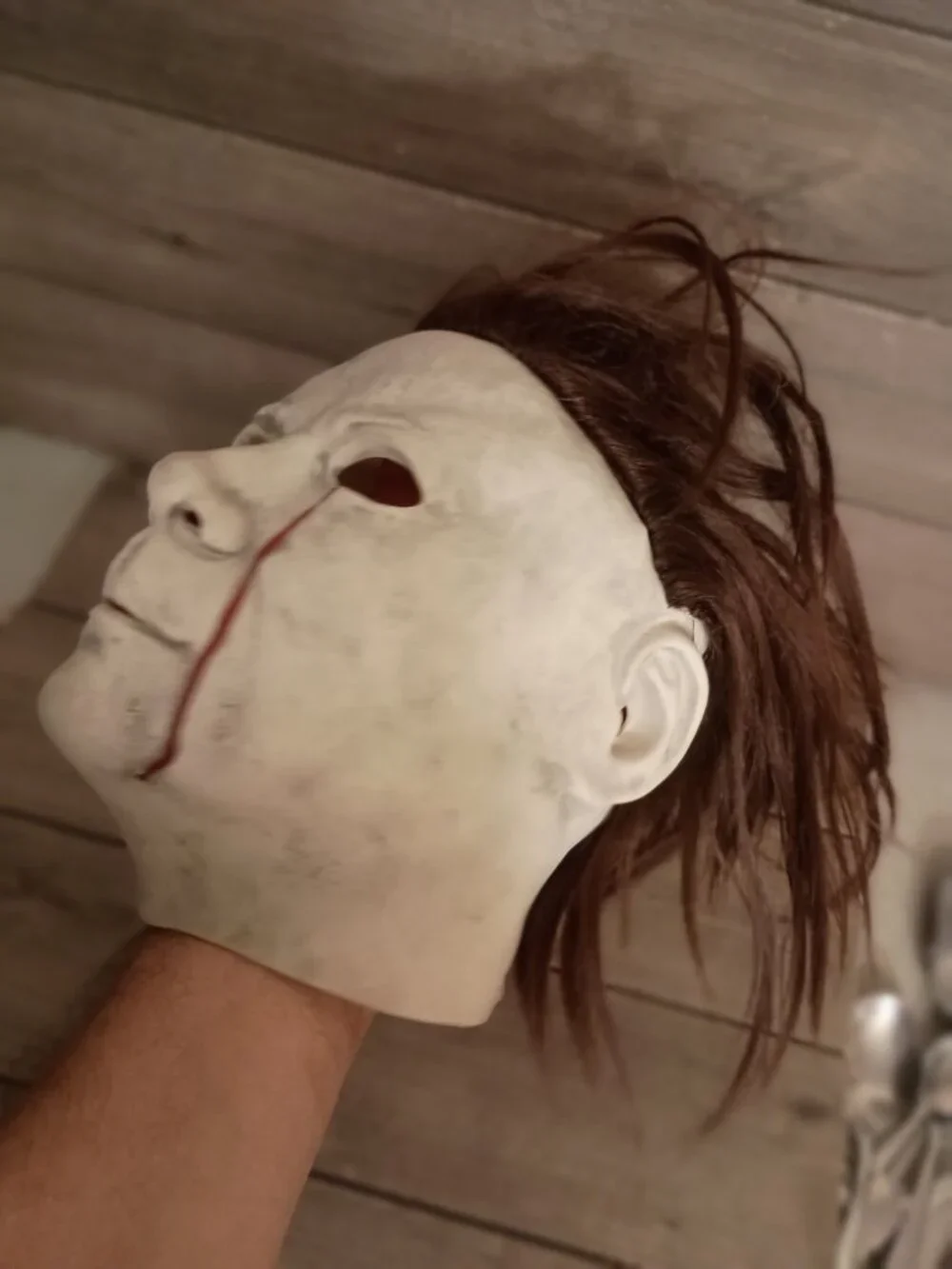 Halloween II Michael Myers Latex Halloween Mask Blood Tears Universal Studios